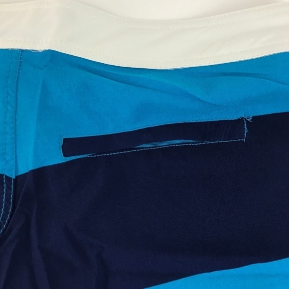 Pacific Surf Blue Stripped Board Shorts sz XL - Picture 6 of 6